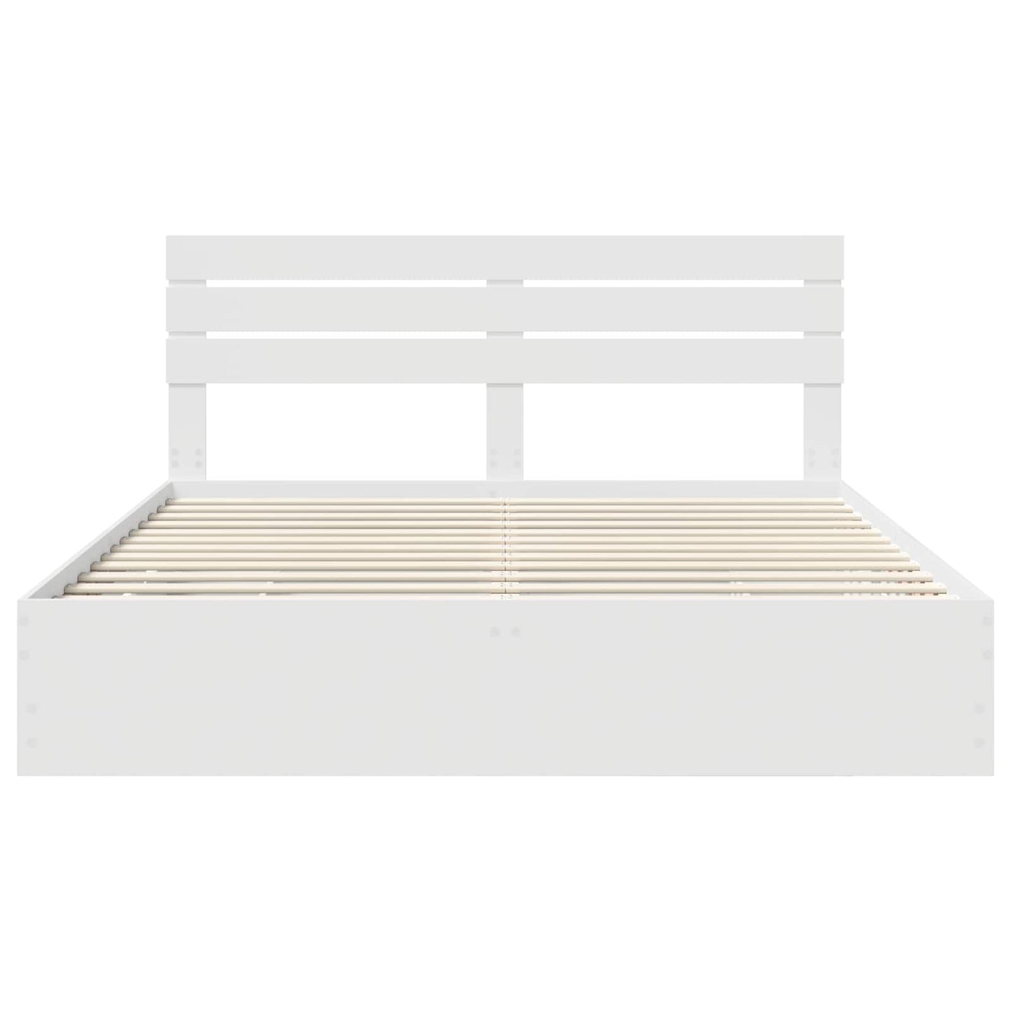 Struttura del letto Bianco 200 x 200 cm Legno Ingegnerizzato | homemem39