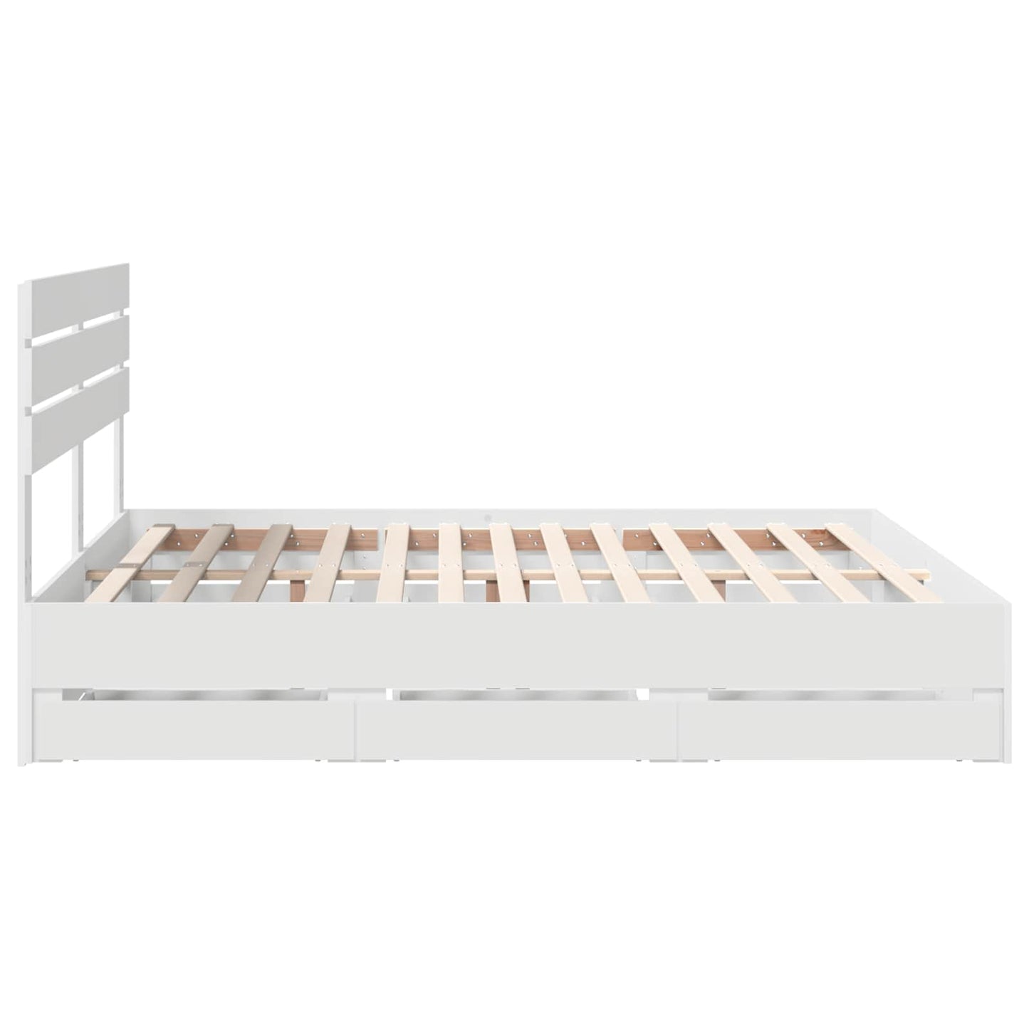 Struttura del letto Bianco 200 x 200 cm Legno Ingegnerizzato | homemem39