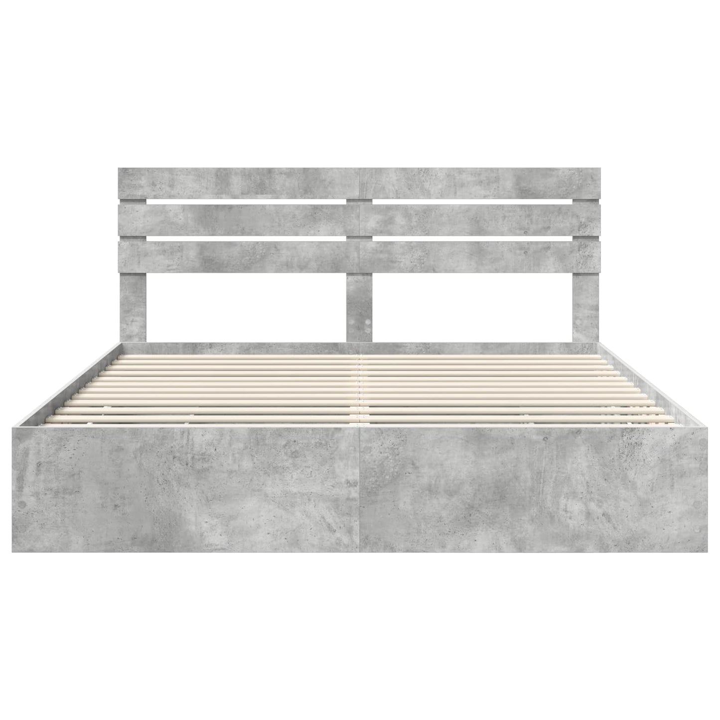 Struttura del letto con cassetto Grigio cemento 200 x 200 cm | homemem39