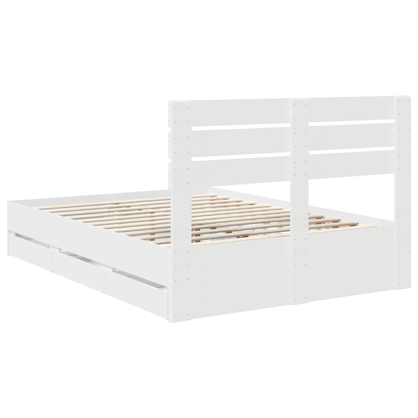 Struttura del letto Bianco 160 x 200 cm Legno Ingegnerizzato | homemem39