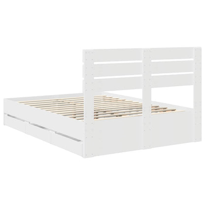 Struttura del letto Bianco 160 x 200 cm Legno Ingegnerizzato | homemem39