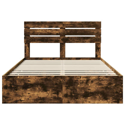 Struttura del letto con cassetto Rovere fumé 160 x 200 cm | homemem39
