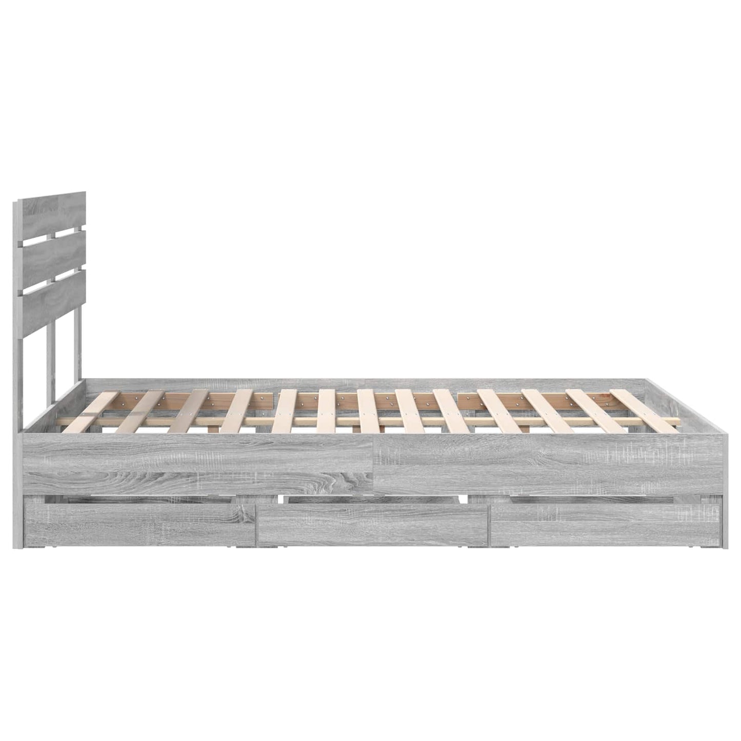 Struttura del letto con cassetto Grigio Sonoma 150 x 200 cm