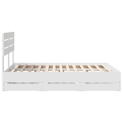 Struttura del letto Bianco 140 x 190 cm Legno Ingegnerizzato