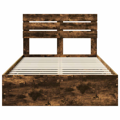Struttura del letto con cassetto Rovere fumé 120 x 190 cm | homemem39