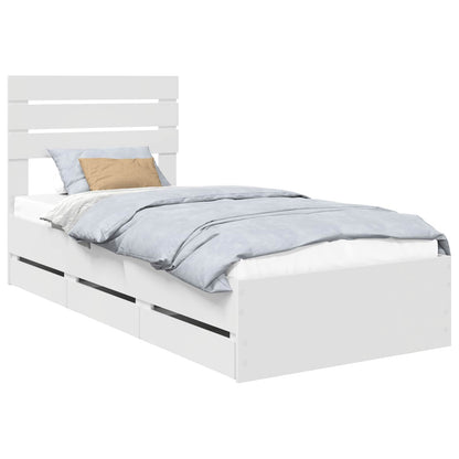 Struttura del letto Bianco 100 x 200 cm Legno Ingegnerizzato