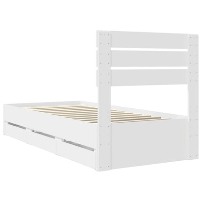 Struttura del letto Bianco 100 x 200 cm Legno Ingegnerizzato | homemem39