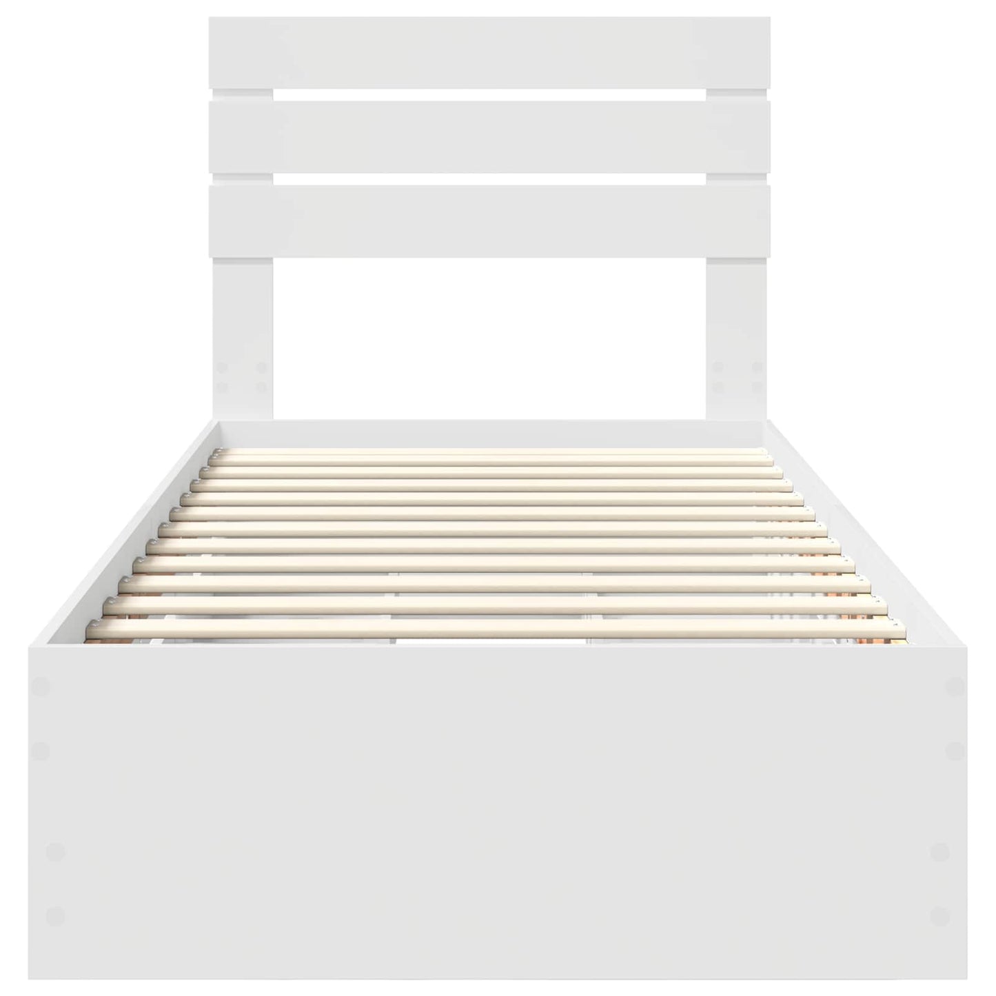Struttura del letto Bianco 100 x 200 cm Legno Ingegnerizzato | homemem39