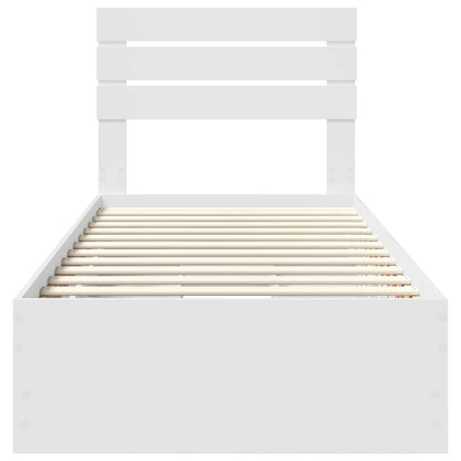 Struttura del letto Bianco 100 x 200 cm Legno Ingegnerizzato | homemem39