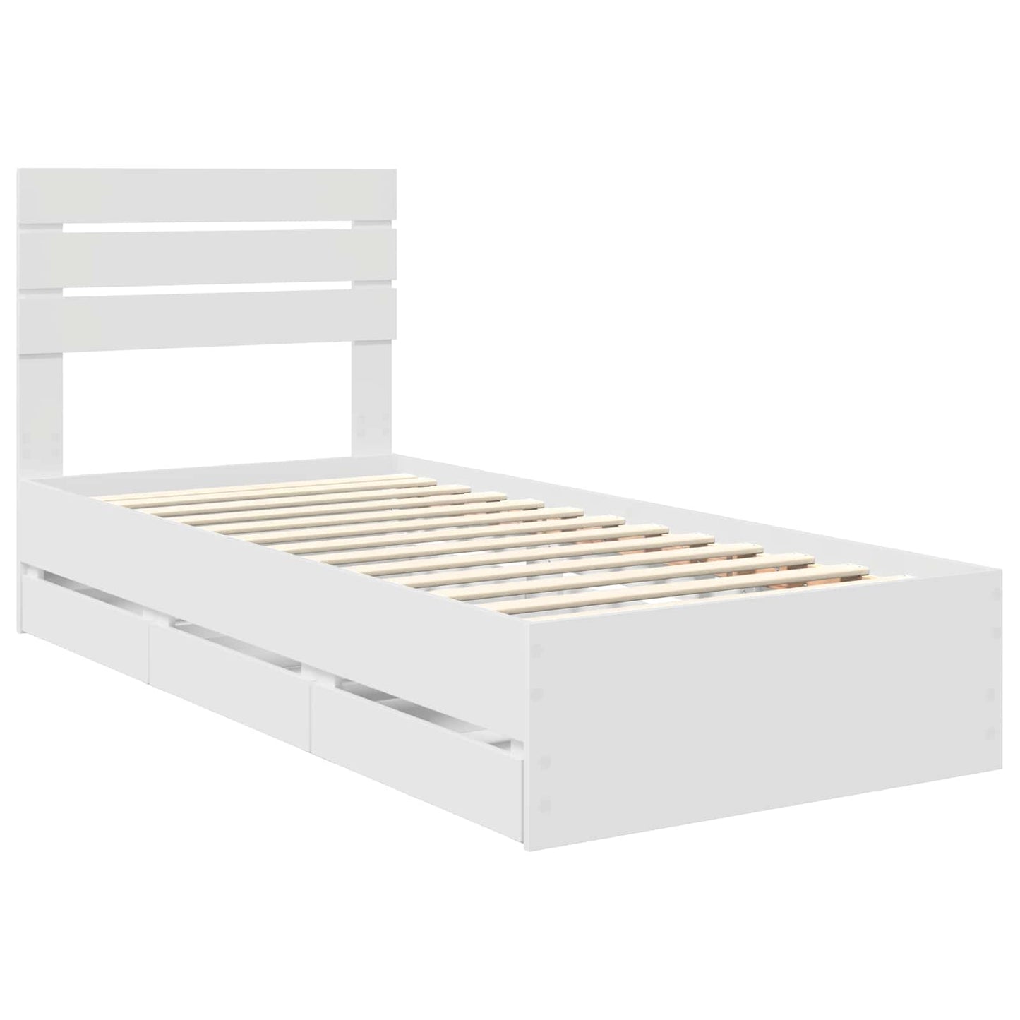 Struttura del letto Bianco 90 x 200 cm Legno Ingegnerizzato | homemem39