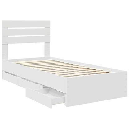 Struttura del letto Bianco 90 x 200 cm Legno Ingegnerizzato | homemem39