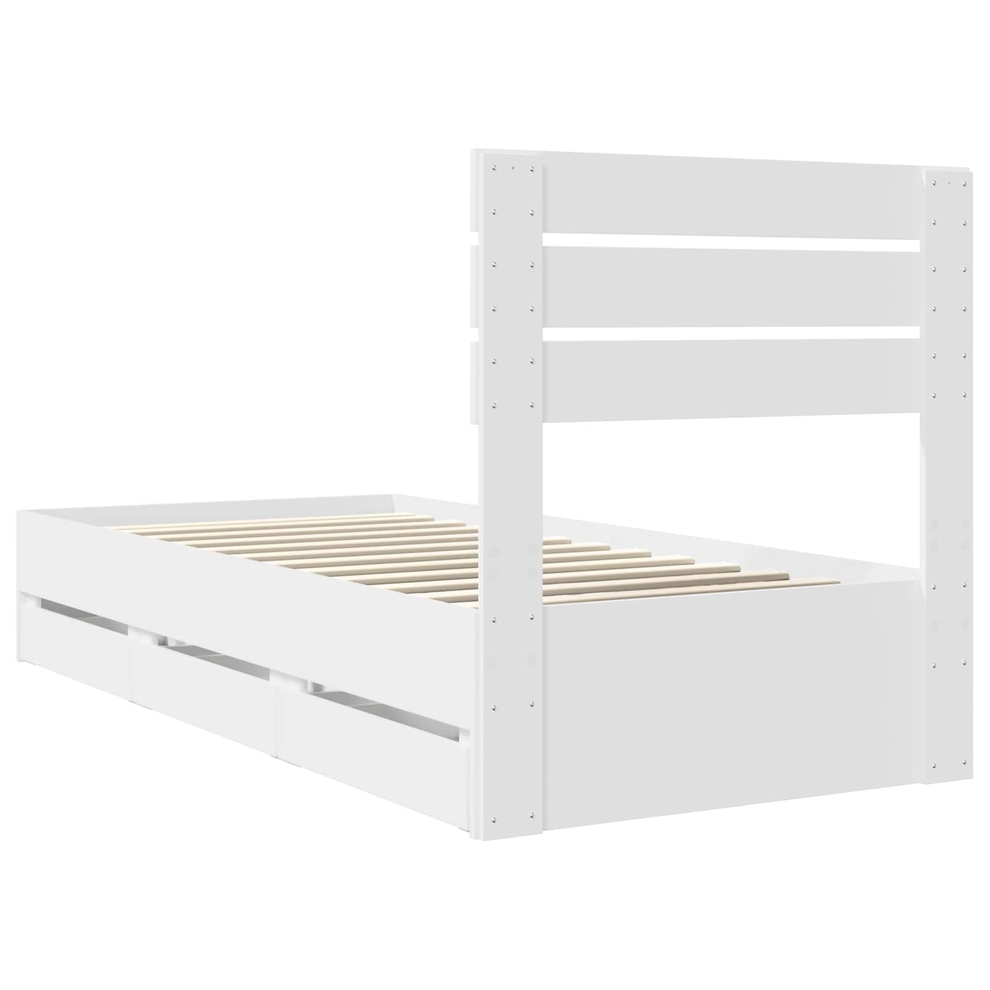 Struttura del letto Bianco 90 x 200 cm Legno Ingegnerizzato | homemem39