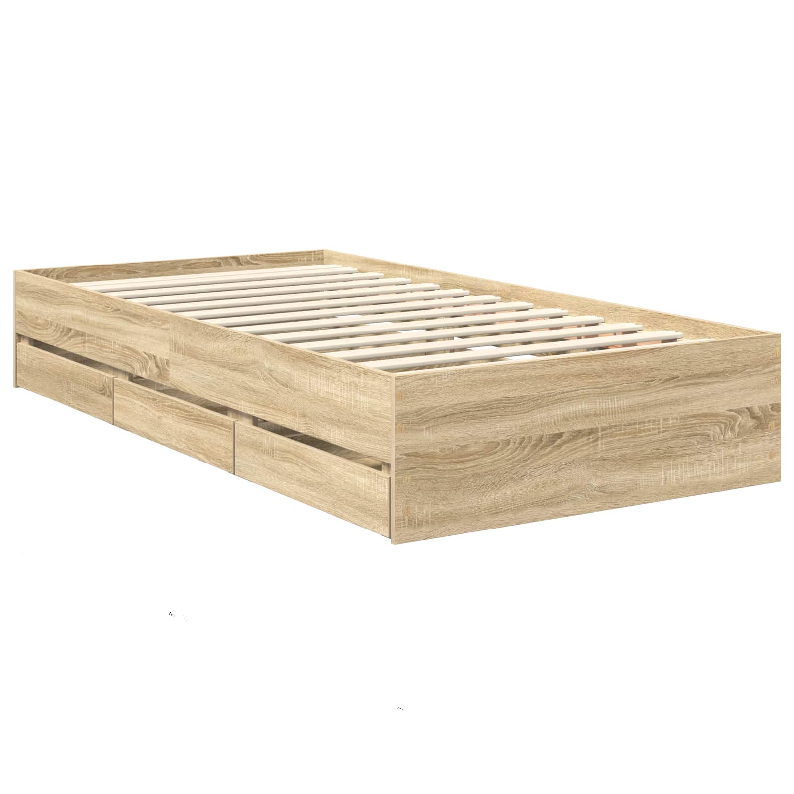Struttura del letto con cassetto Rovere Sonoma 90 x 200 cm | homemem39