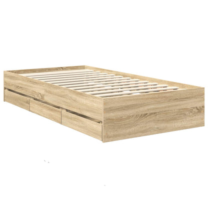 Struttura del letto con cassetto Rovere Sonoma 90 x 200 cm | homemem39