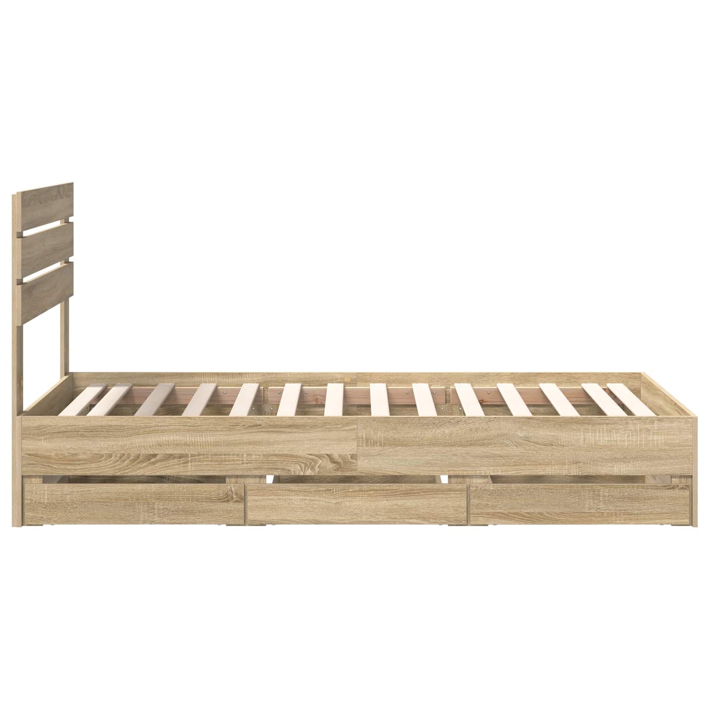 Struttura del letto con cassetto Rovere Sonoma 90 x 200 cm | homemem39