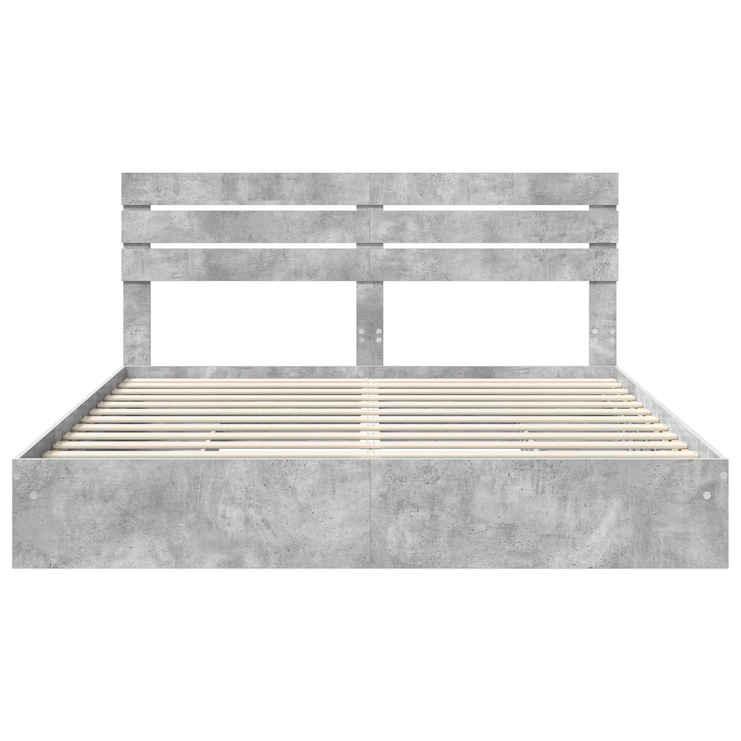 Letto con Contenitore con testiera Grigio cemento 200 x 200 cm | homemem39
