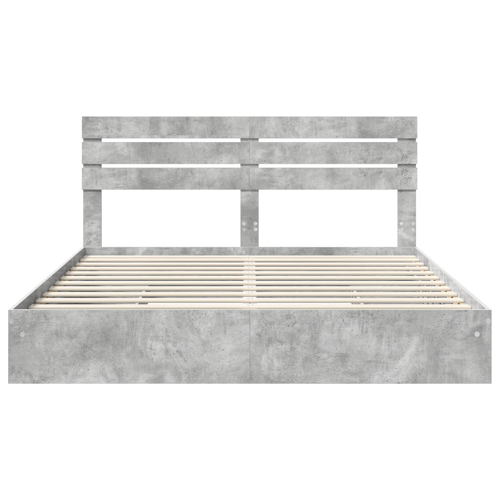 Letto con Contenitore con testiera Grigio cemento 200 x 200 cm | homemem39