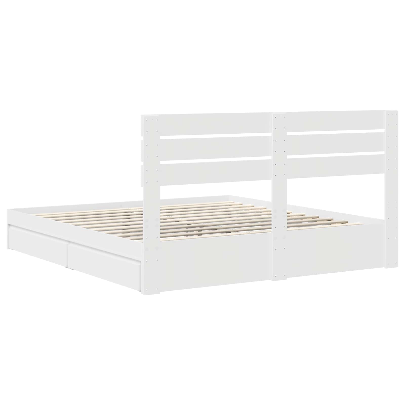 Letto con Contenitore Bianco 180 x 200 cm Legno multistrato | homemem39