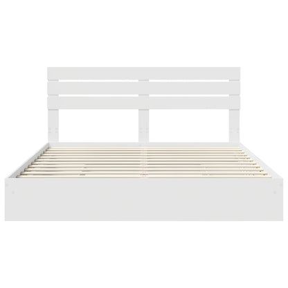 Letto con Contenitore Bianco 180 x 200 cm Legno multistrato | homemem39