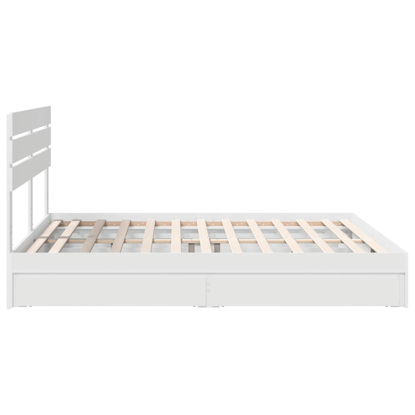Letto con Contenitore Bianco 180 x 200 cm Legno multistrato | homemem39