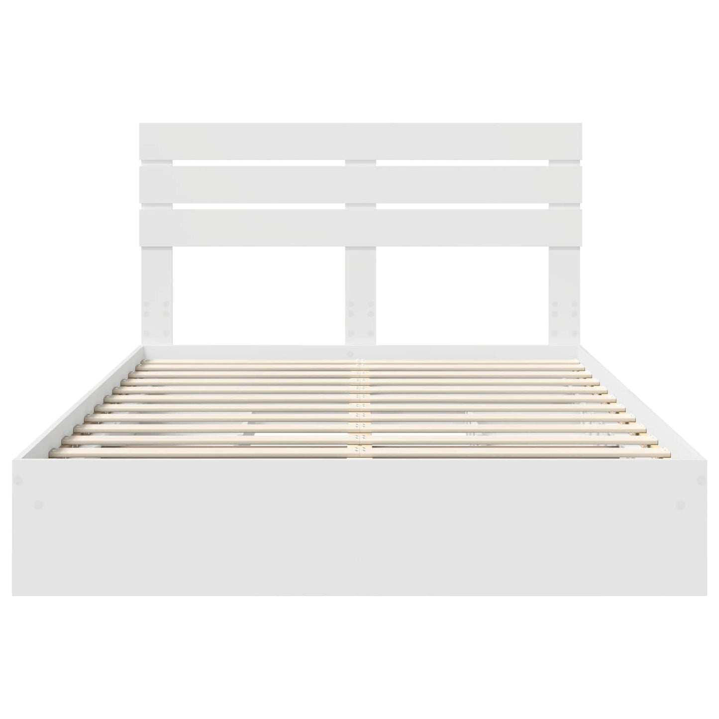 Letto con Contenitore Bianco 160 x 200 cm Legno multistrato | homemem39
