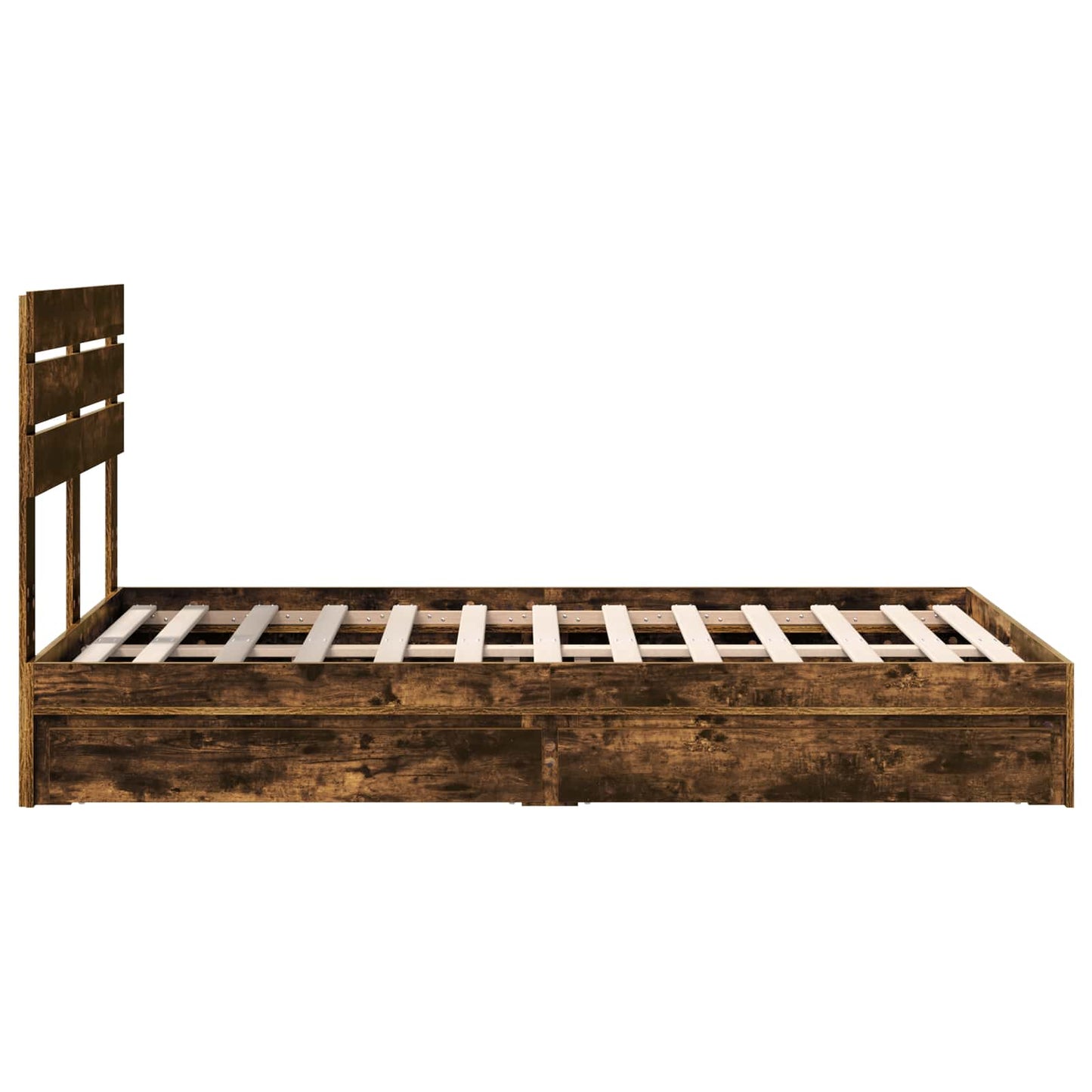 Letto con Contenitore con testiera Rovere fumé 135 x 190 cm | homemem39