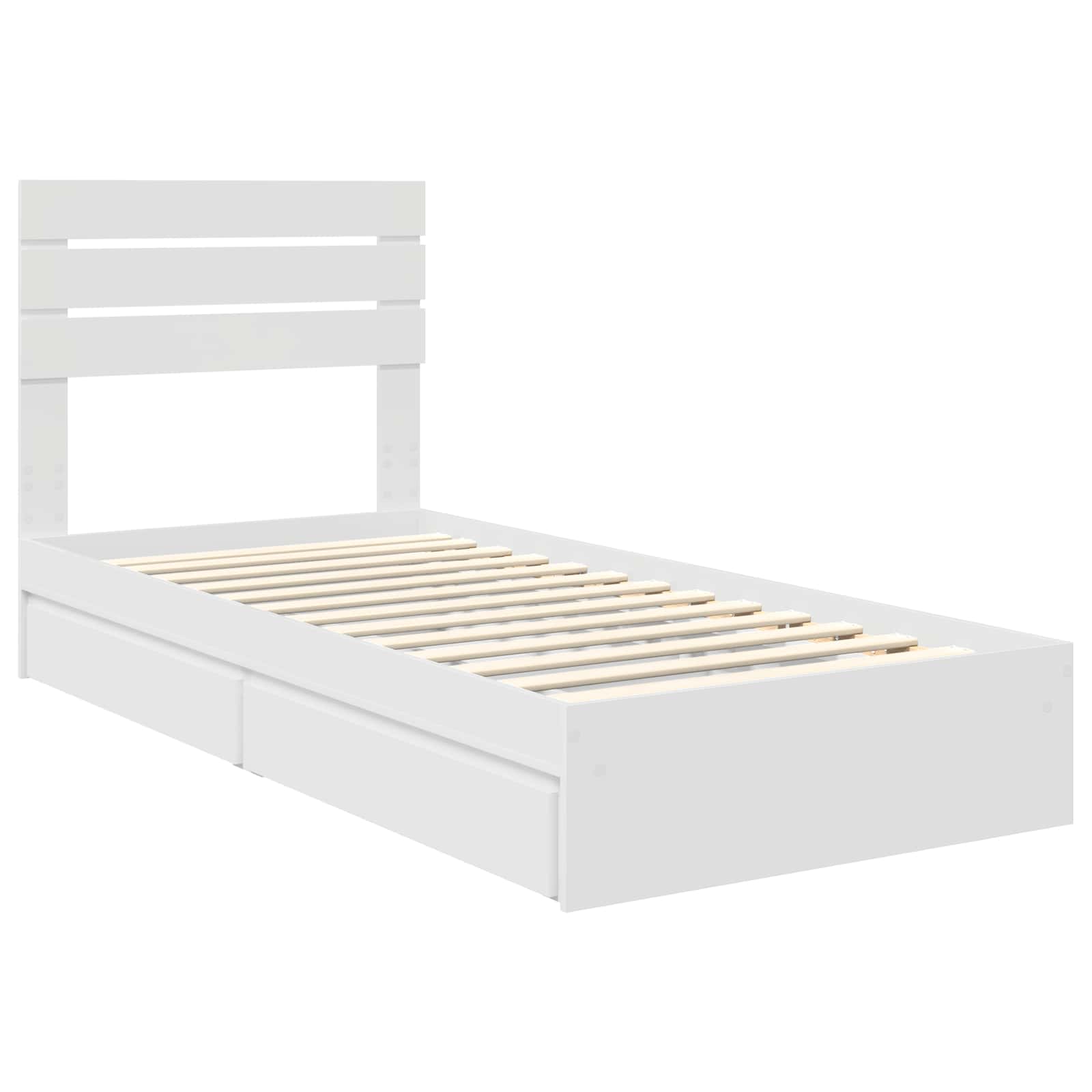 Letto con Contenitore Bianco 90 x 200 cm Legno multistrato | homemem39