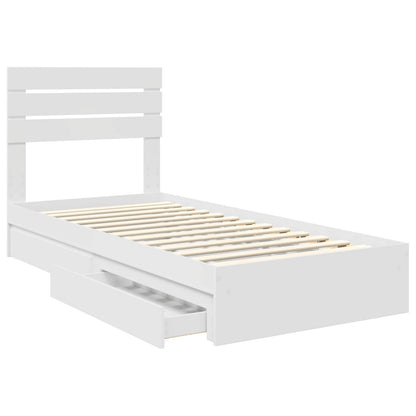 Letto con Contenitore Bianco 90 x 200 cm Legno multistrato | homemem39