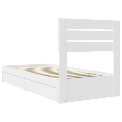 Letto con Contenitore Bianco 90 x 200 cm Legno multistrato | homemem39