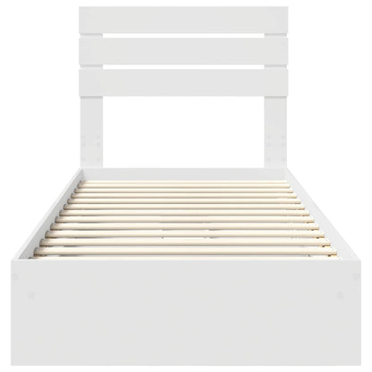 Letto con Contenitore Bianco 90 x 200 cm Legno multistrato | homemem39