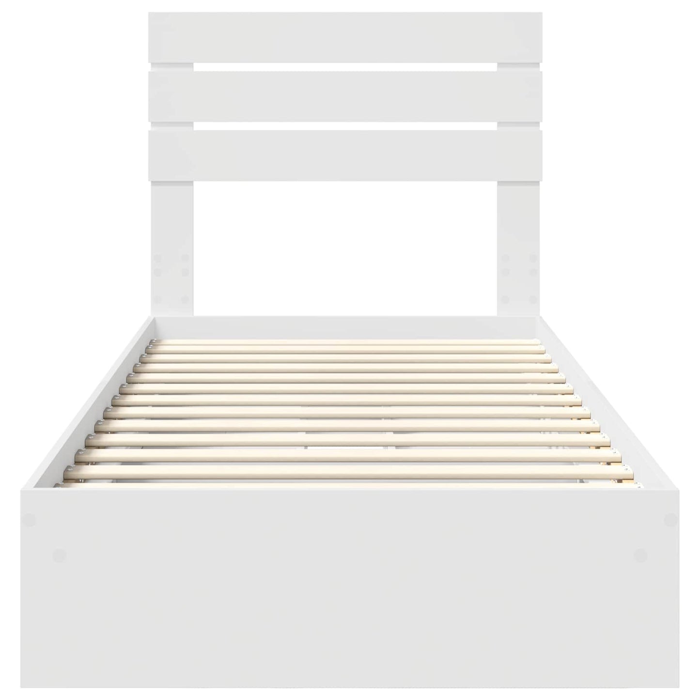 Letto con Contenitore Bianco 75 x 190 cm Legno multistrato | homemem39