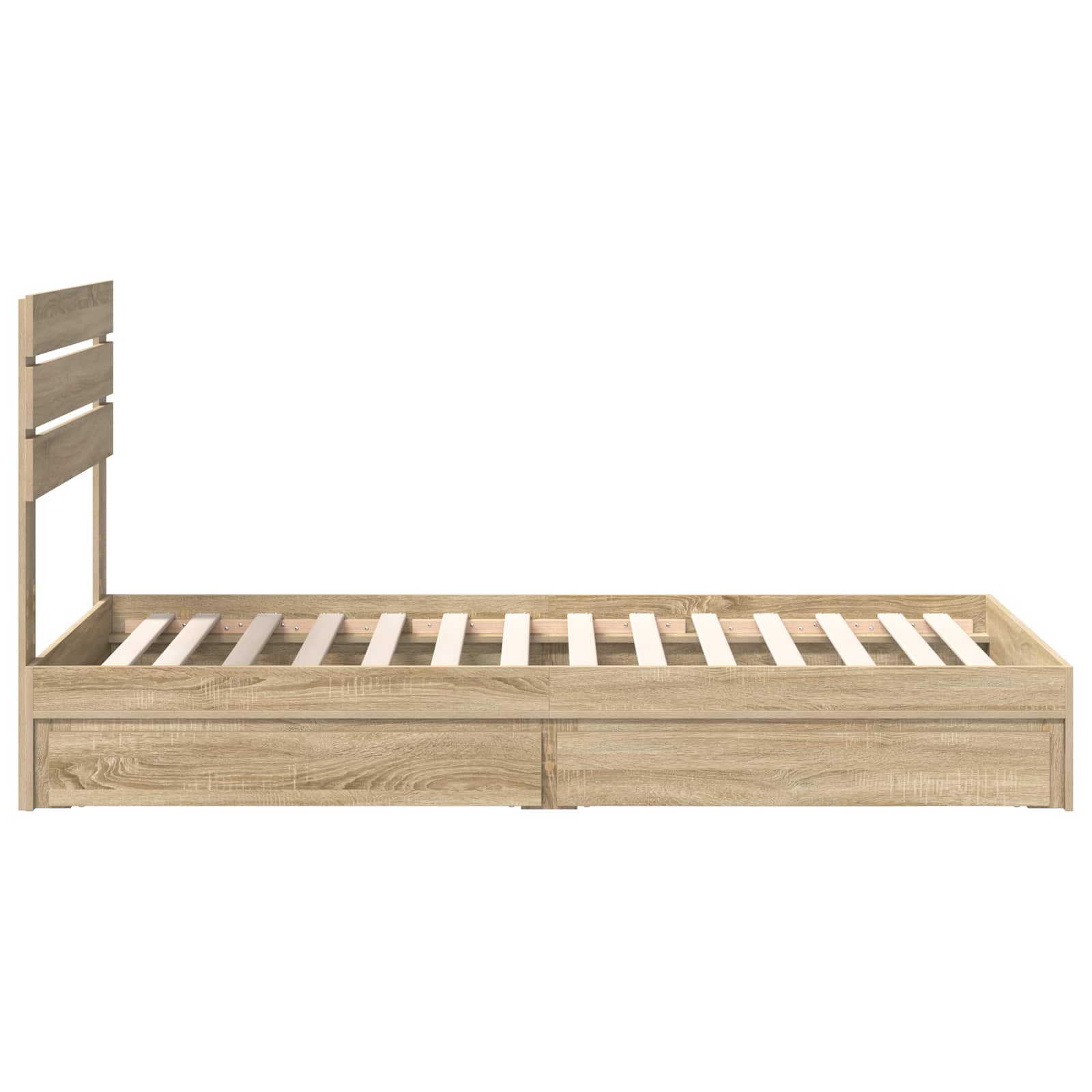 Letto con Contenitore con testiera Rovere Sonoma 75 x 190 cm | homemem39