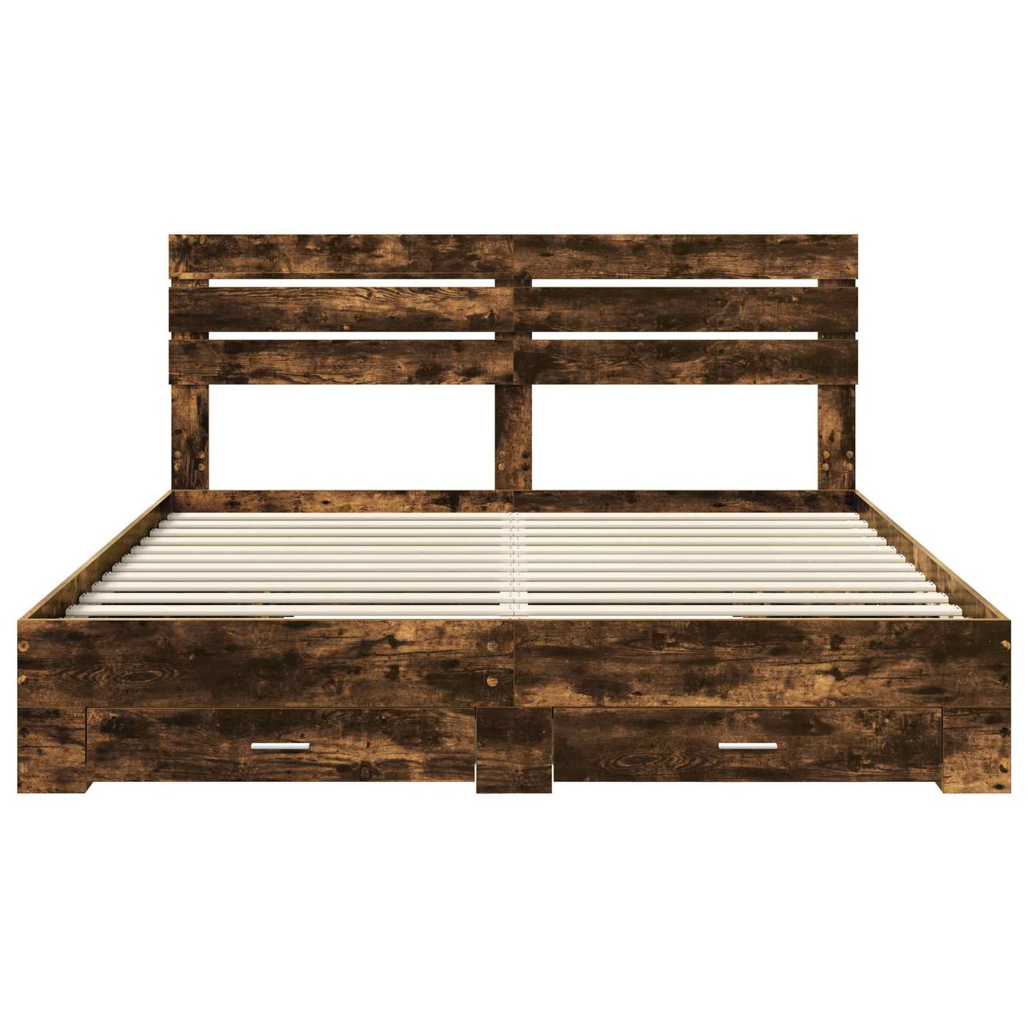 Struttura del letto Rovere fumé 200 x 200 cm Legno multistrato | homemem39