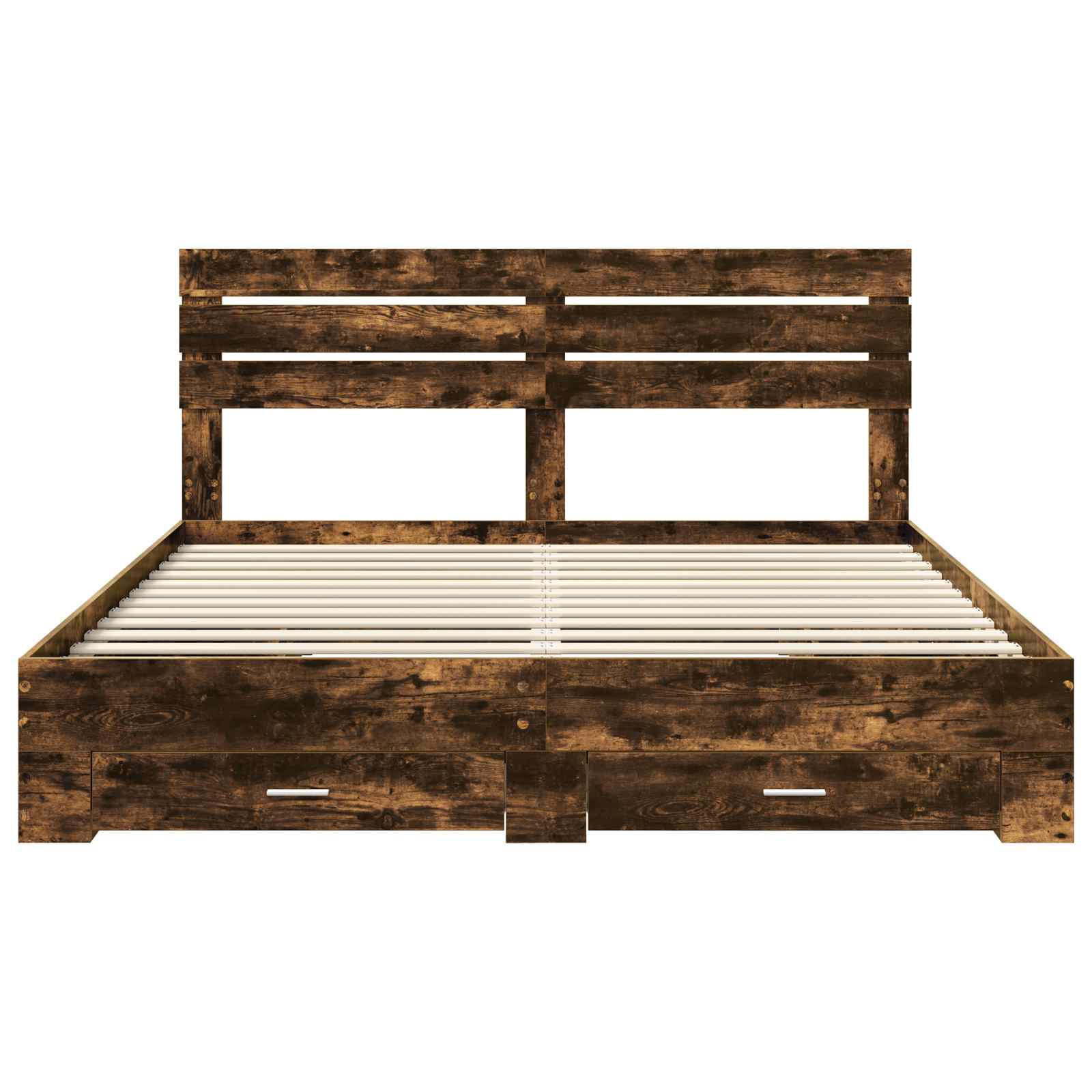 Struttura del letto Rovere fumé 200 x 200 cm Legno multistrato | homemem39