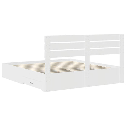Struttura del letto con cassetto con testiera Legno multistrato | homemem39