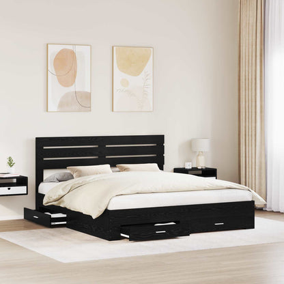 Struttura del letto con cassetto con testiera Legno multistrato | homemem39