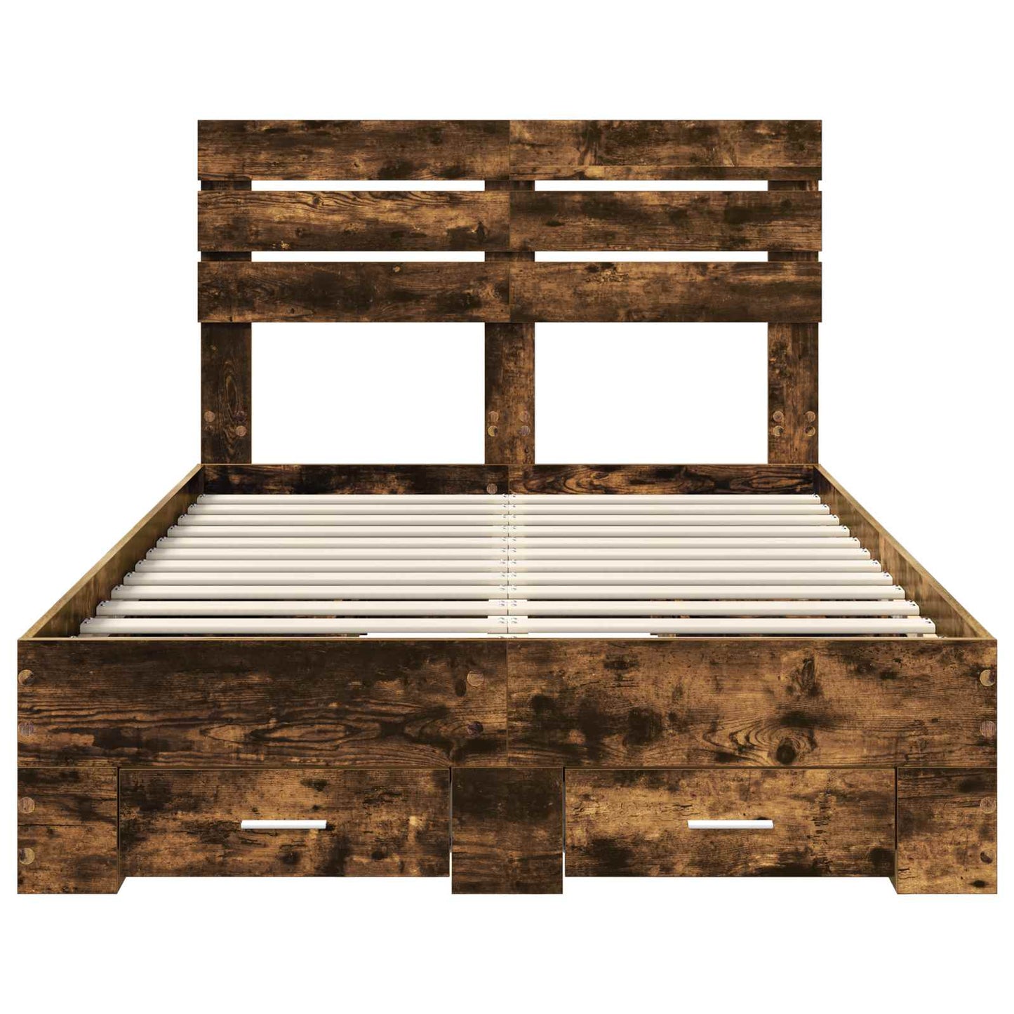 Struttura del letto Rovere fumé 135 x 190 cm Legno multistrato | homemem39