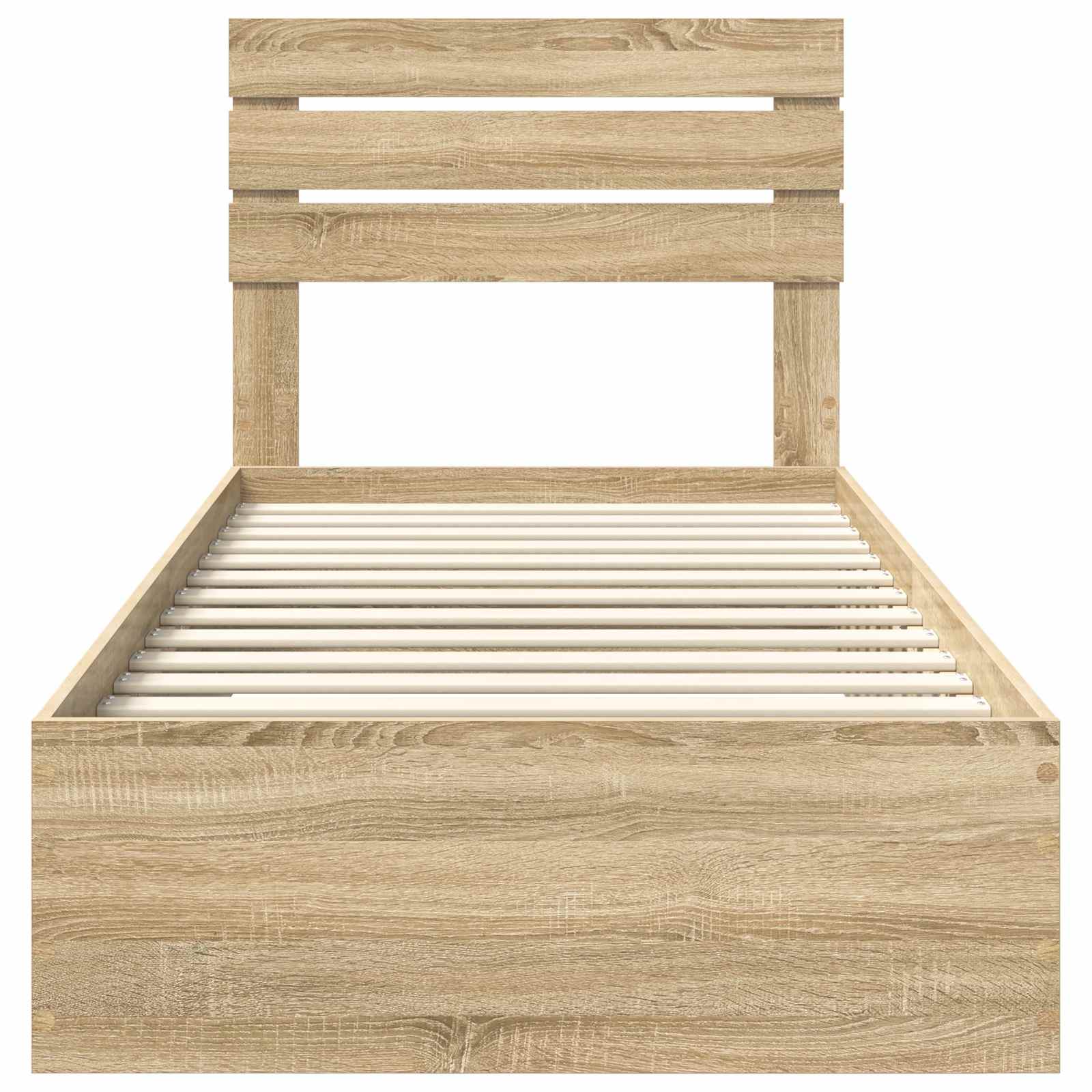 Struttura del letto con cassetto con testiera Legno multistrato | homemem39