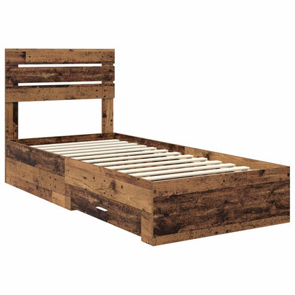 Struttura del letto con cassetto con testiera Legno multistrato | homemem39