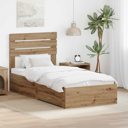 Struttura del letto Rovere artigianale 100 x 200 cm | homemem39