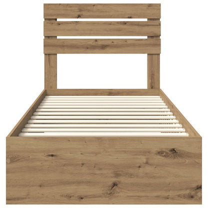 Struttura del letto Rovere artigianale 100 x 200 cm | homemem39