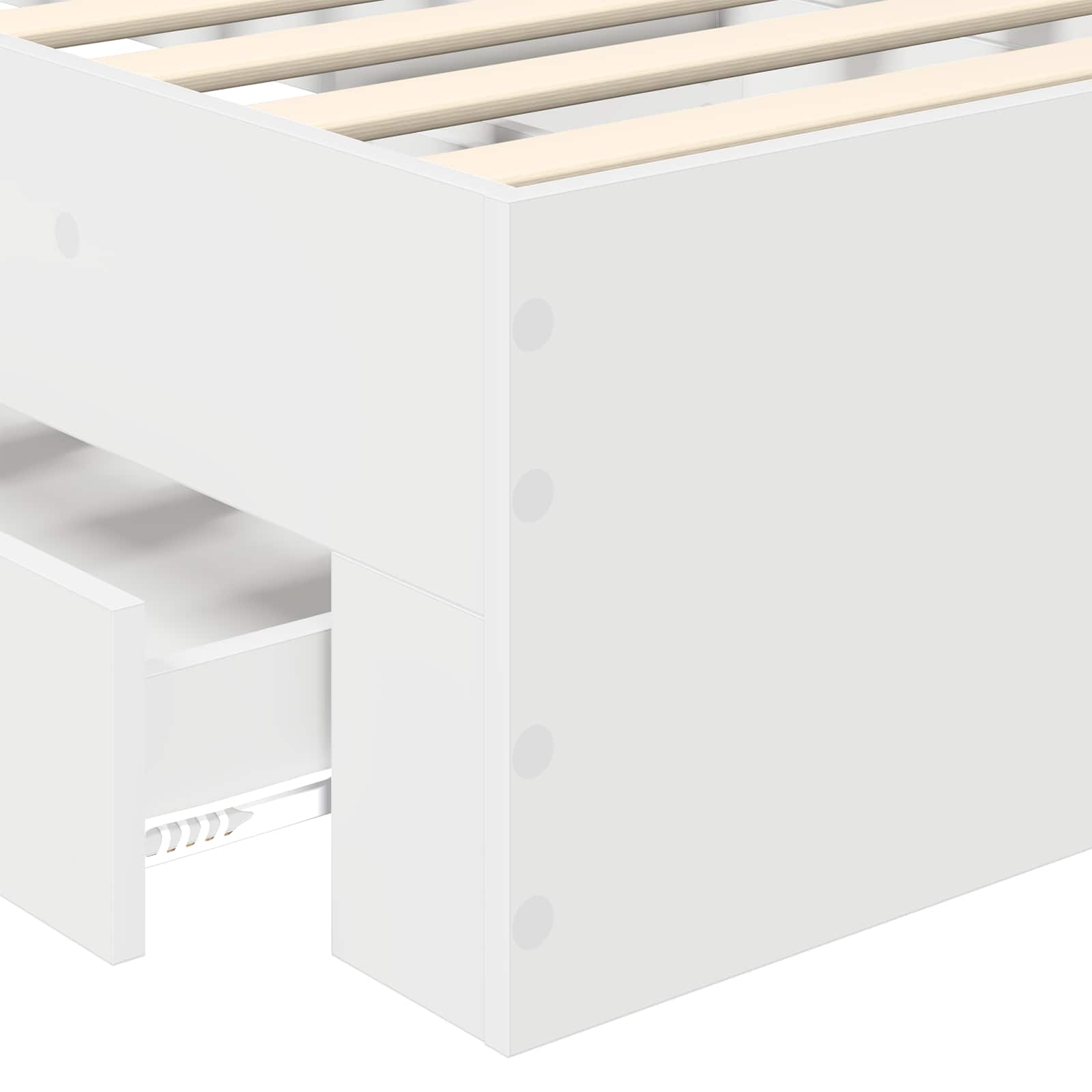 Struttura del letto con cassetto con testiera Legno multistrato | homemem39