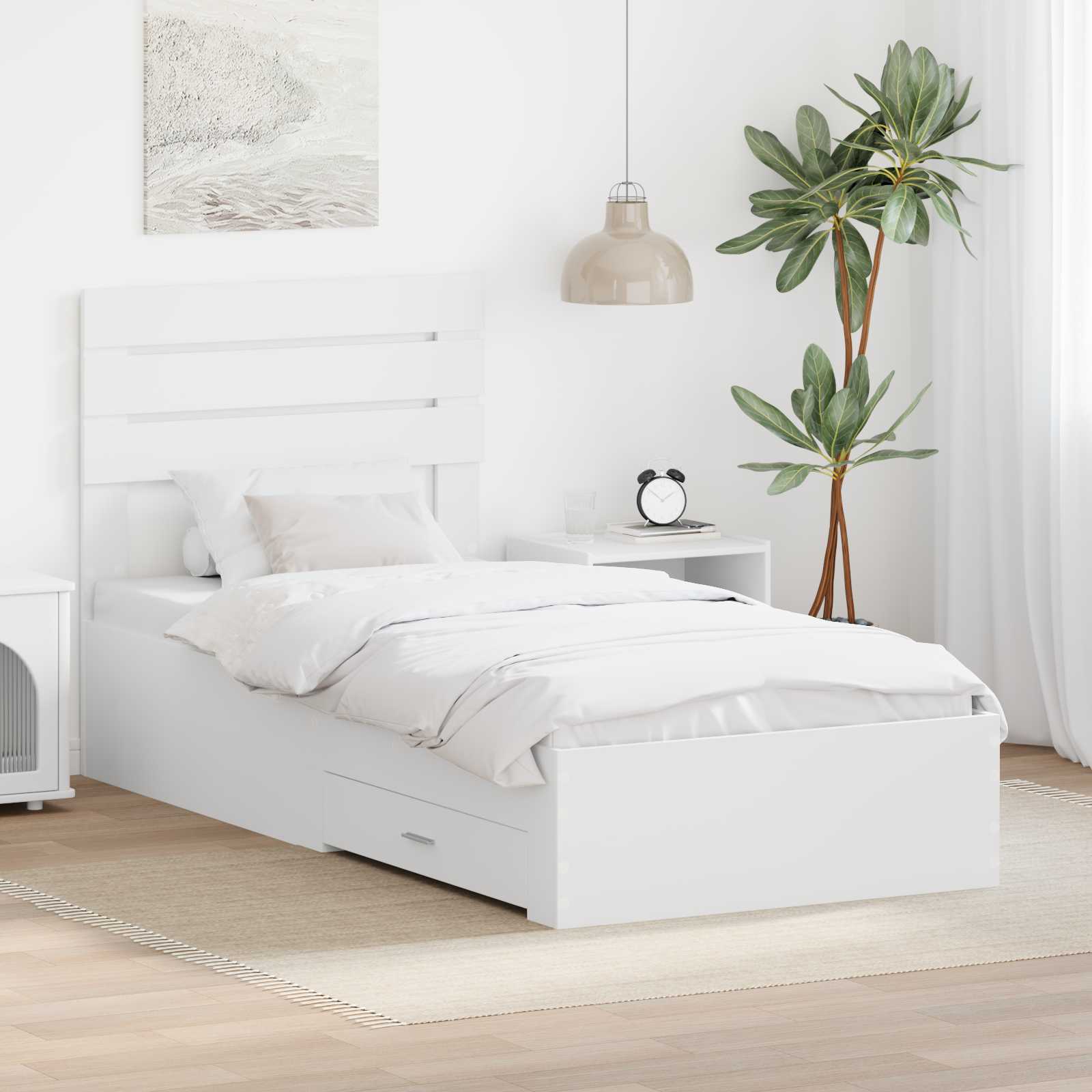 Struttura del letto con cassetto con testiera Legno multistrato | homemem39
