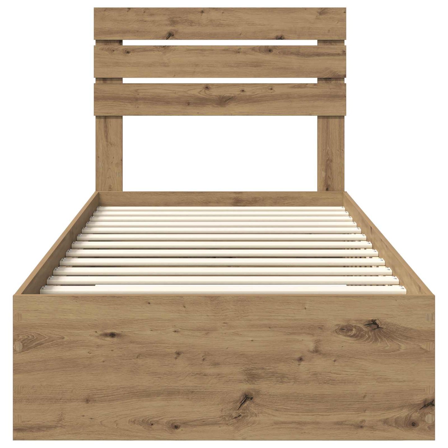 Struttura del letto con cassetto Rovere artigianale 90 x 190 cm | homemem39
