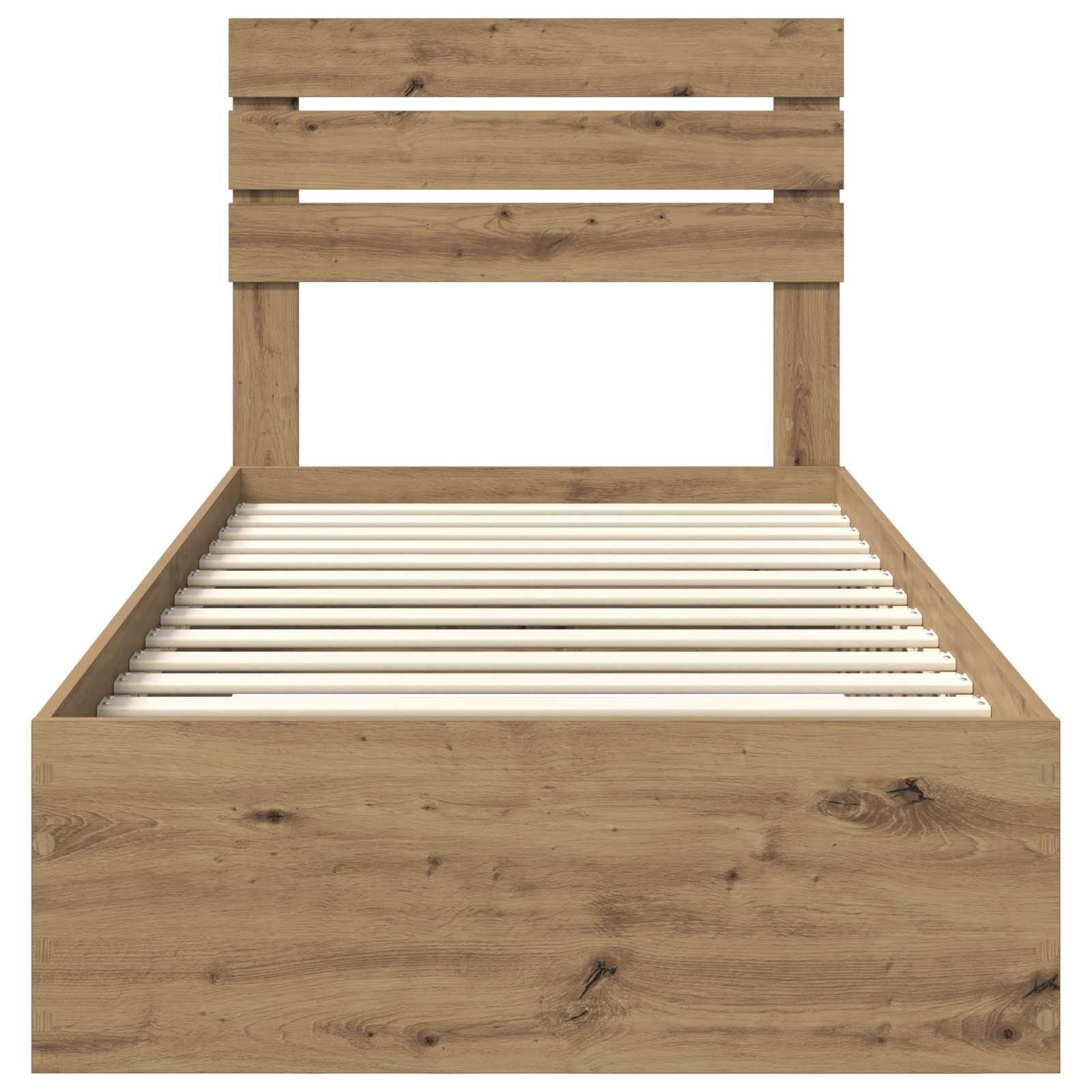 Struttura del letto con cassetto Rovere artigianale 90 x 190 cm | homemem39