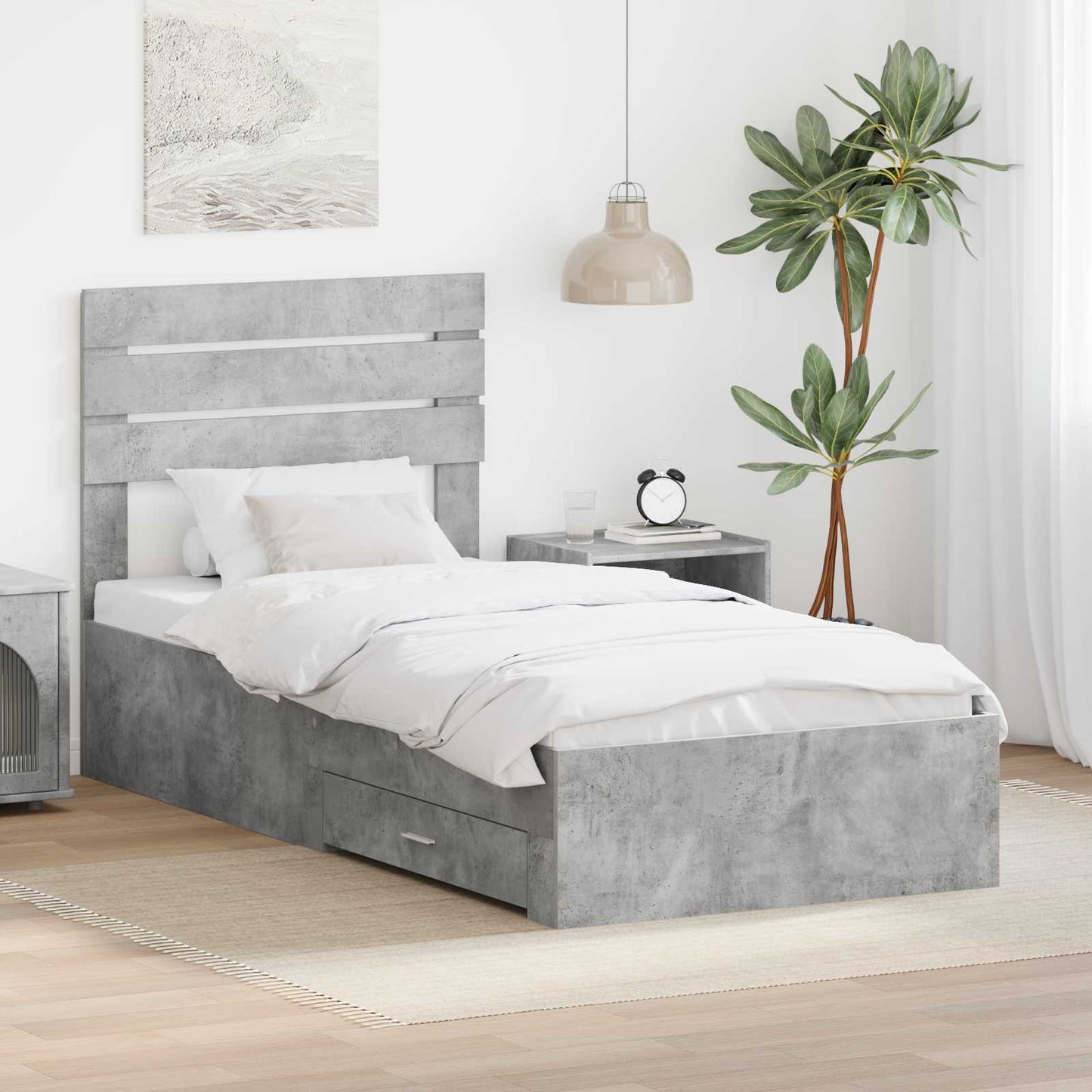 Struttura del letto Grigio Certo e Argento 70 x 190 cm | homemem39