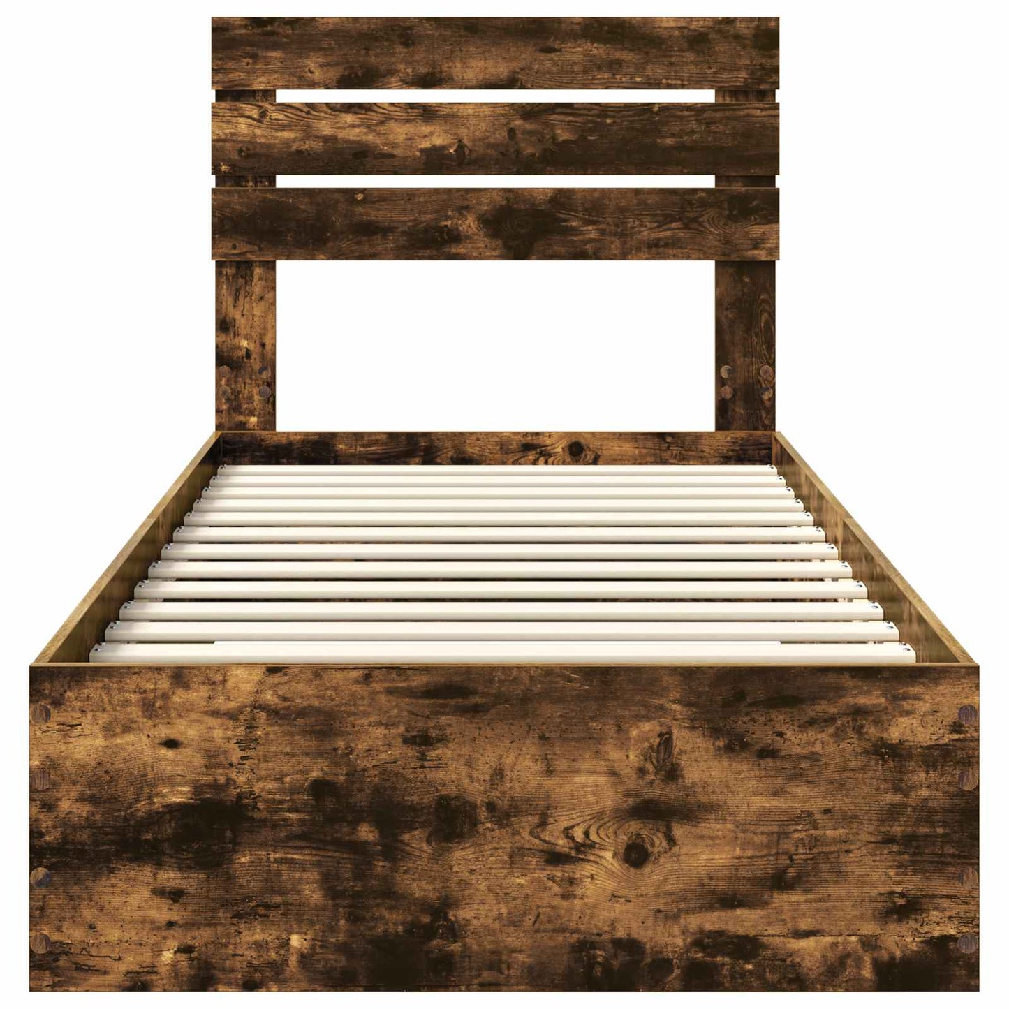 Struttura del letto Rovere Affumicato e Argento 75 x 190 cm | homemem39