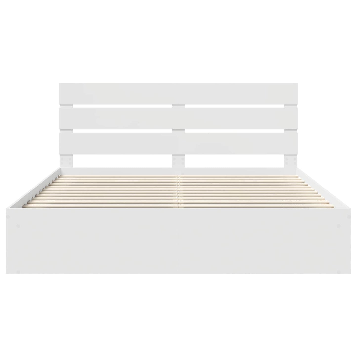 Struttura del letto Bianco 200 x 200 cm Pino massello | homemem39
