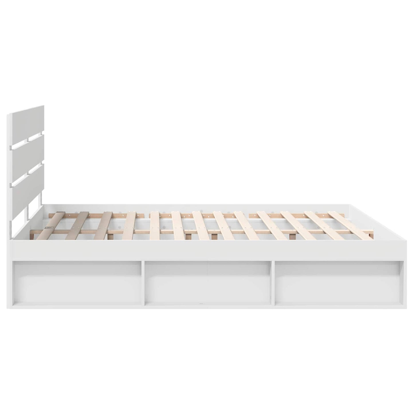 Struttura del letto Bianco 200 x 200 cm Pino massello | homemem39