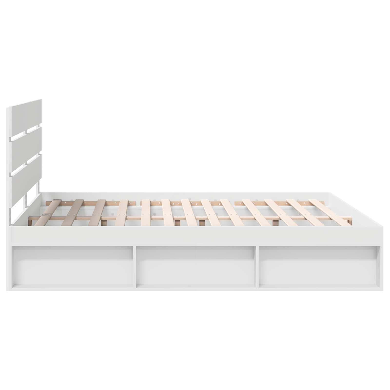 Struttura del letto Bianco 200 x 200 cm Pino massello | homemem39